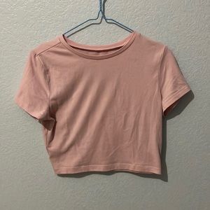 pink crop top